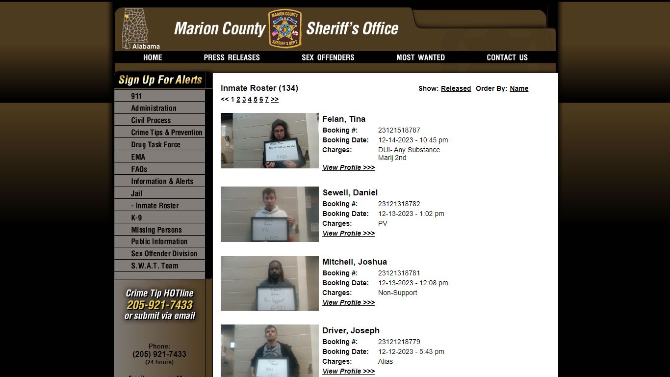Inmate Roster - Marion County Sheriff AL